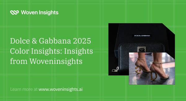 Dolce & Gabbana 2025 Color Insights: Insights from Woveninsights