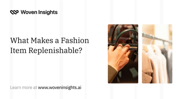 What Makes a Fashion Item Replenishable?